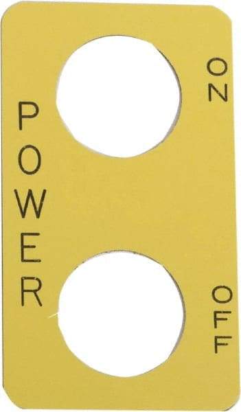 Square D - Legend Plate - POWER:On-Off - 30mm Hole Diameter - A1 Tooling