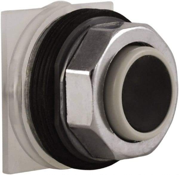 Schneider Electric - 30mm Mount Hole, Extended Straight, Pushbutton Switch Only - Black Pushbutton, Momentary (MO) - A1 Tooling