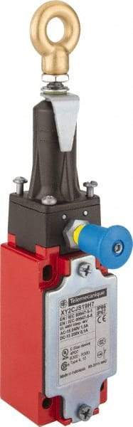 Telemecanique Sensors - 6 Amp, NO/2NC Configuration, Dual Operation, Rope Operated Limit Switch - Pull Button Reset, Rope Pull, Color Indicator - A1 Tooling