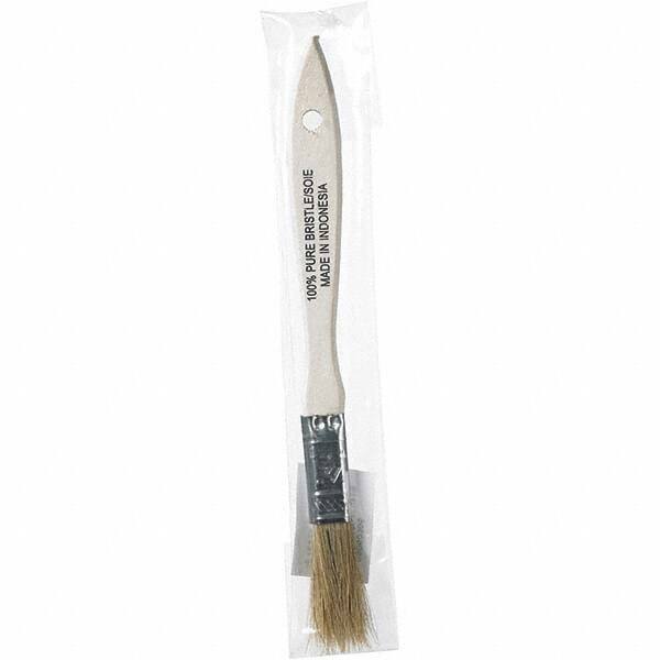 Rubberset - 1/2" Flat Hog Chip Brush - Wood Beavertail Handle - A1 Tooling