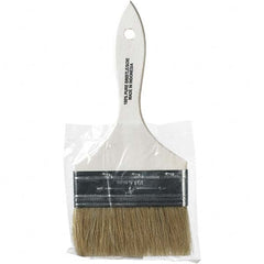 Rubberset - 4" Flat Hog Chip Brush - Wood Beavertail Handle - A1 Tooling