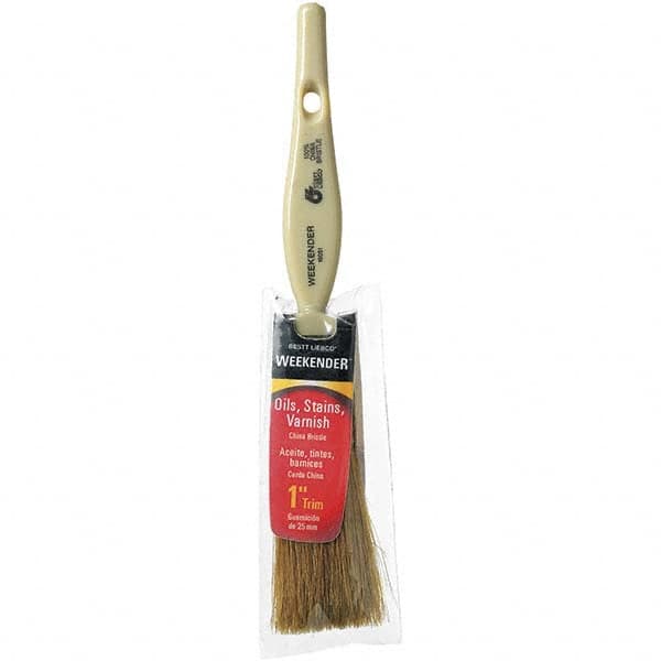 Bestt-Liebco - 1" Flat Hog Trim Brush - Wood Kaiser Handle - A1 Tooling