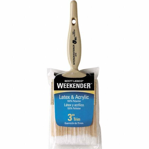 Bestt-Liebco - 3" Flat Synthetic Trim Brush - Wood Kaiser Handle - A1 Tooling