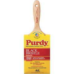 Purdy - 4" Flat Hog Wall Brush - 3-3/16" Bristle Length, 3-7/8" Wood Beavertail Handle - A1 Tooling