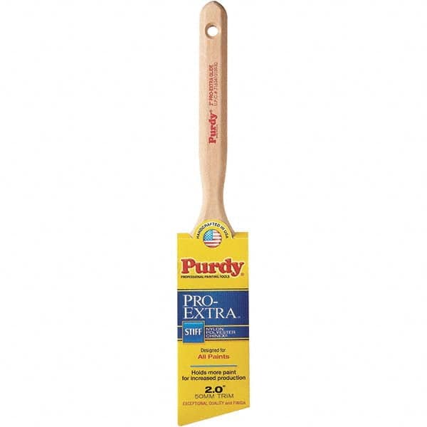 Purdy - 2" Angled Synthetic Sash Brush - 2-15/16" Bristle Length, 2-15/16" Wood Fluted Handle - A1 Tooling