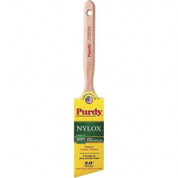 Purdy - 2" Angled Synthetic Trim Brush - 2-11/16" Bristle Length, 2-11/16" Wood Fluted Handle - A1 Tooling