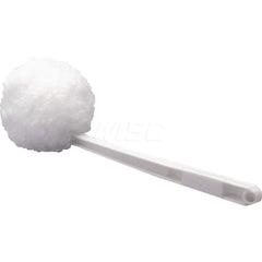 Toilet Bowl Brushes & Accessories; Type: Toilet Bowl Mop; Bristle Material: Fiber; Overall Length (Inch): 12; Handle Material: Plastic; Color: White; Handle Style: Straight; Handle Length (Inch): 10; Diameter (Inch): 2