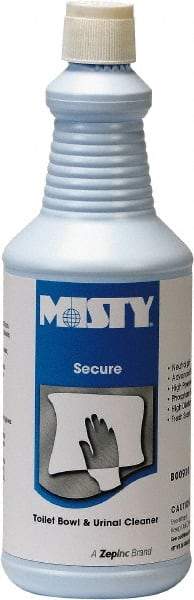 Misty - 32 oz Bottle Liquid Toilet Bowl Cleaner - Mint Scent, Disinfectant, Nonacidic, Toilets - A1 Tooling