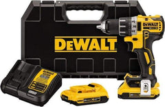 DeWALT - 20 Volt 1/2" Chuck Mid-Handle Cordless Drill - 0-500 & 0-2000 RPM, Keyless Chuck, Reversible, 2 Lithium-Ion Batteries Included - A1 Tooling