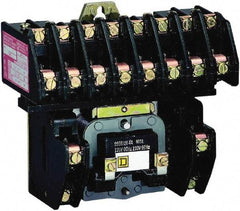 Square D - No Enclosure, 10 Pole, Electrically Held Lighting Contactor - 20 A (Tungsten), 30 A (Fluorescent), 220 VAC at 50 Hz, 240 VAC at 60 Hz, 10NO Contact Configuration - A1 Tooling