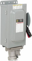 Square D - 60 Amp, 600 VAC, 3 Pole Fused Safety Switch - NEMA 12 & 3R, 50 hp at 600 VAC (Triple Phase) - A1 Tooling