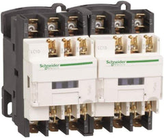 Schneider Electric - 3 Pole, 220 Coil VAC at 50/60 Hz, 12 Amp at 440 VAC, Reversible IEC Contactor - 1 Phase hp: 1 at 115 VAC, 2 at 230/240 VAC, 3 Phase hp: 10 at 575/600 VAC, 3 at 200/208 VAC, 3 at 230/240 VAC, 7.5 at 460/480 VAC - A1 Tooling