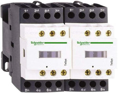 Schneider Electric - 4 Pole, 24 Coil VAC at 50/60 Hz, 20 Amp at 440 VAC, Reversible IEC Contactor - Bureau Veritas, CCC, CSA, CSA C22.2 No. 14, DNV, EN/IEC 60947-4-1, EN/IEC 60947-5-1, GL, GOST, LROS, RINA, RoHS Compliant, UL 508, UL Listed - A1 Tooling