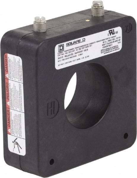 Square D - 100 Amp AC Input, 5 Amp AC Output, Panel Meter Donut Current Transformer - Screw Terminal - A1 Tooling