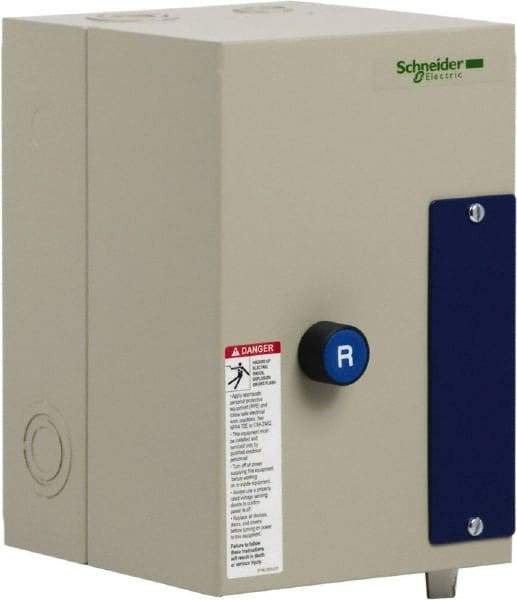 Schneider Electric - 3 Pole, 25 Amp, 240 Coil VAC, 50/60 Hz, Nonreversible Enclosed IEC Motor Starter - 1 Phase Hp: 2 at 115 Volt, 3 at 230 Volt, 3 Phase Hp: 15 at 460 Volt, 20 at 575 Volt, 5 at 200 Volt, 7.5 at 230 Volt - A1 Tooling