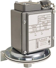 Square D - 4, 13 and 4X NEMA Rated, DPDT, 1 to 40 psi, Vacuum Switch Pressure and Level Switch - Adjustable Pressure, 120 VAC, 125 VDC, 240 VAC, 250 VDC, Screw Terminal - A1 Tooling