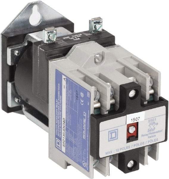 Square D - Electromechanical Screw Clamp General Purpose Relay - 5 Amp at 250 VDC, 4NO, 125 VDC - A1 Tooling