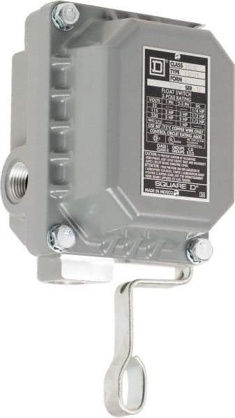 Square D - 7 and 9 NEMA Rated, DPST, Float Switch Pressure and Level Switch - 575 VAC, Line-Load-Load-Line Terminal - A1 Tooling