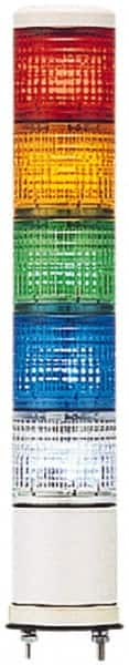 Schneider Electric - LED Lamp, Blue, Clear, Green, Orange, Red, Steady, Preassembled Stackable Tower Light Module Unit - 24 VAC/VDC, 125 Milliamp, IP54 Ingress Rating, Base Mount - A1 Tooling