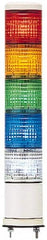 Schneider Electric - LED Lamp, Blue, Clear, Green, Orange, Red, Steady, Preassembled Stackable Tower Light Module Unit - 24 VAC/VDC, 125 Milliamp, IP54 Ingress Rating, Base Mount - A1 Tooling