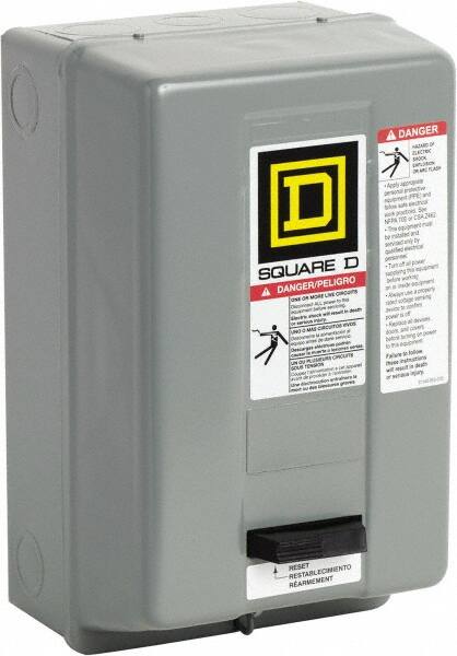 Square D - 208 Coil VAC at 60 Hz, 18 Amp, Nonreversible Enclosed Enclosure NEMA Motor Starter - 3 hp at 1 Phase, 1 Enclosure Rating - A1 Tooling