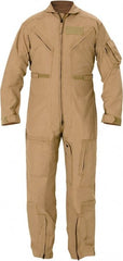 Flight Suit: Size 34 Regular, Nomex Tan, Zipper Closure, 6 Pocket