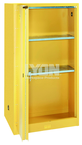 Storage Cabinet - #5461 - 32 x 32 x 65" - 60 Gallon - w/2 shelves, bi-fold self-closing door - Yellow Only - A1 Tooling