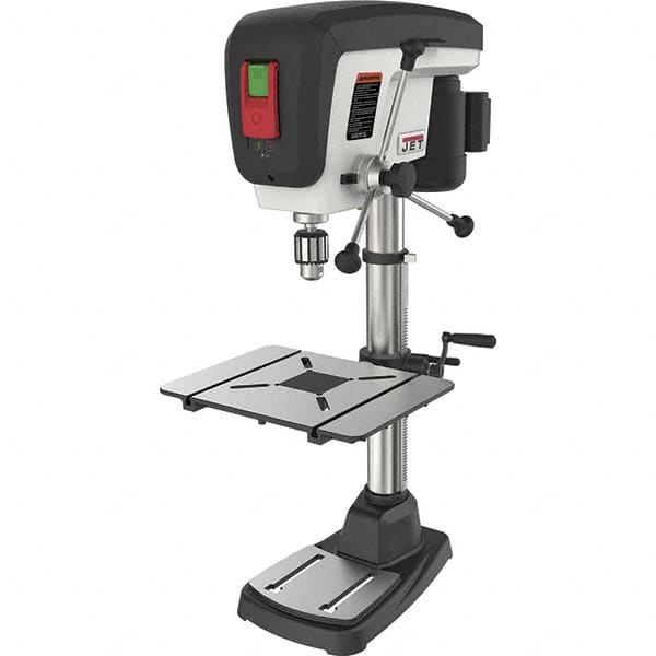 Jet - 15" Swing, Step Pulley Drill Press (Woodworking) - 16 Speed, 3/4 hp, Single Phase - A1 Tooling