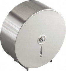 Bobrick - Jumbo Single Roll Stainless Steel Toilet Tissue Dispenser - 10.63" Wide x 10-5/8" High x 4-1/2" Deep, Silver - A1 Tooling