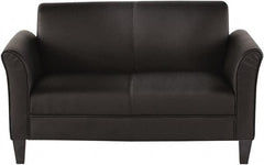 ALERA - Black Leather Guest Sofa - 55-1/2" Wide x 32" High - A1 Tooling