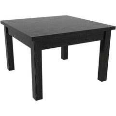 ALERA - 20" Long x 23.63" Wide x 20.38" High Stationary Reception Table - 1" Thick, Black, Wood Grain Laminate - A1 Tooling