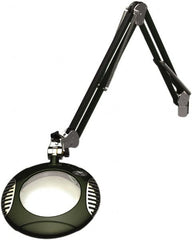 O.C. White - 43 Inch, Spring Suspension, Clamp on, LED, Racing Green, Magnifying Task Light - 8 Watt, 7.5 and 15 Volt, 2x Magnification, 6 Inch Long - A1 Tooling