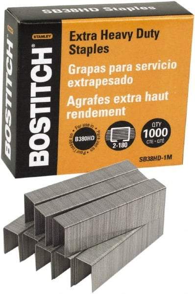 Stanley Bostitch - 0.19" Leg Length, Steel Heavy Duty Stapler Staples - 180 Sheet Capacity, For Use with Bostitch B380HD - A1 Tooling