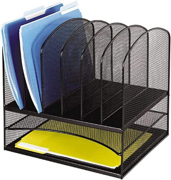 Safco - Black Combination File Sorter - Steel, Mesh - A1 Tooling