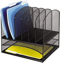 Safco - Black Combination File Sorter - Steel, Mesh - A1 Tooling