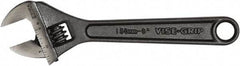 Irwin - 1" Jaw Capacity, 6" Standard Adjustable Wrench - Chrome Vanadium Steel, Black Finish - A1 Tooling