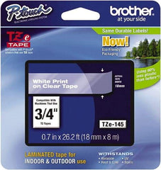 Brother - 3/4" Wide x 314.4" Long, Clear Plastic/Paper Tape Cassette - For Label Maker - A1 Tooling