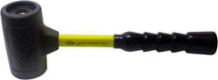 NUPLA - 64 oz Head 2-1/2" Face Diam Composite Dead Blow Hammer without Faces - 15" OAL, Fiberglass Handle with Grip - A1 Tooling