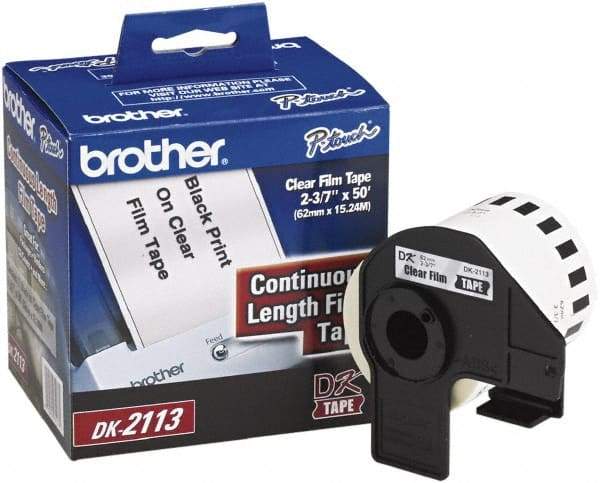 Brother - 2-7/16" Wide x 600" Long, Clear Film Tape Cassette - For Label Maker - A1 Tooling