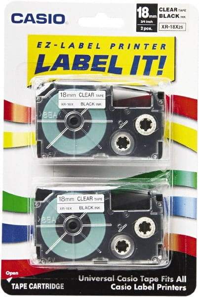 Casio - 312" Long, Clear Tape Cassette - For Label Maker - A1 Tooling