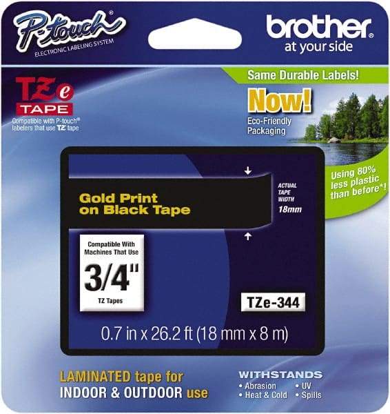 Brother - 3/4" Wide, Black Tape Cassette - For Label Maker - A1 Tooling