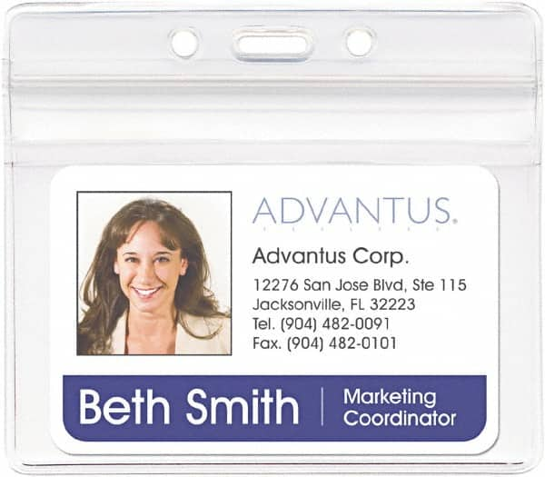 ADVANTUS - Clip-On Badge Holder - Clear - A1 Tooling