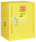 Piggyback Storage Cabinet - #5470 - 17 x 18 x 22" - 4 Gallon - w/one shelf, 1-door manual close - Yellow Only - A1 Tooling