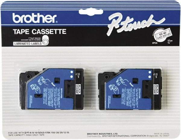 Brother - 1/2" Wide x 312" Long, Clear Label Tape - For Label Maker - A1 Tooling