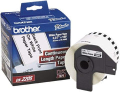 Brother - 2.4" Wide x 1,200" Long, White Paper Label Tape - For PC Label Printers - A1 Tooling