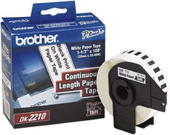 Brother - 1.1" Wide x 1,200" Long, White Paper Label Tape - For PC Label Printers - A1 Tooling