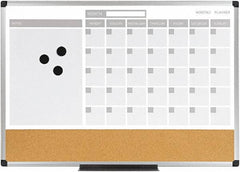 MasterVision - 18" High x 24" Wide Combination, Bulletin/Magnetic Dry Erase Calendar - Steel - A1 Tooling