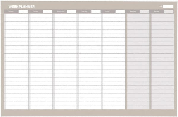 MasterVision - 24" High x 36" Wide Magnetic Dry Erase Calendar - Steel - A1 Tooling