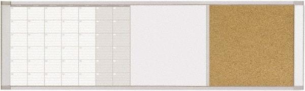 MasterVision - 18" High x 48" Wide Combination, Bulletin/Magnetic Dry Erase - Steel - A1 Tooling