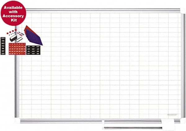 MasterVision - 48" High x 72" Wide Magnetic Dry Erase Calendar - Steel - A1 Tooling